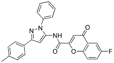 6-FLUORO-4-OXO-4H-CHROMENE-2-CARBOXYLIC ACID-(2-PHENYL-5-P-TOLYL-2H-PYRAZOL-3-YL)-AMIDE Struktur