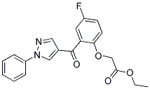 [4-FLUORO-2-(1-PHENYL-1H-PYRAZOLE-4-CARBONYL)-PHENOXY]-ACETIC ACID ETHYL ESTER Struktur