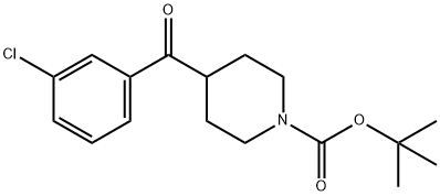 N-BOC-4-(3-CHLOROBENZOYL)PIPERIDINE Struktur