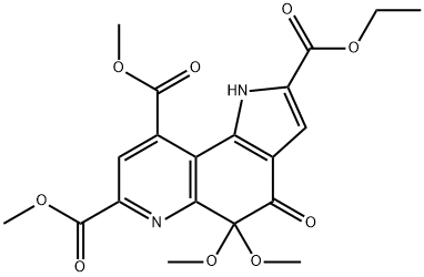 4,5-DIHYDRO-4,5-DIOXO-1H-PYRROLO[2,3-F]QUINOLINE-2,7,9-TRICARBOXYLIC ACID, 5,5-DIMETHYL KETAL Struktur