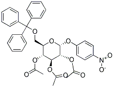 4-NITROPHENYL 2,3,4-TRI-O-ACETYL-6-O-TRITYL-A-D-GLUCOPYRANOSIDE Struktur