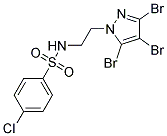 N1-[2-(3,4,5-TRIBROMO-1H-PYRAZOL-1-YL)ETHYL]-4-CHLOROBENZENE-1-SULPHONAMIDE Struktur