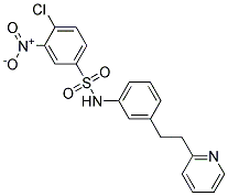 N1-{3-[2-(2-PYRIDYL)ETHYL]PHENYL}-4-CHLORO-3-NITROBENZENE-1-SULPHONAMIDE Struktur