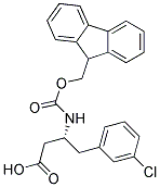 (R)-3-(Fmoc-amino)-4-(3-chlorophenyl)butyric acid Struktur