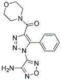 3-Amino-4-[4-(morpholin-4-ylcarbonyl)-5-phenyl-1H-1,2,3-triazol-1-yl]-1,2,5-oxadiazole Struktur