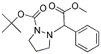 Methyl 2-phenyl-2-pyrazolidin-1-ylacetate, N2-BOC protected Struktur