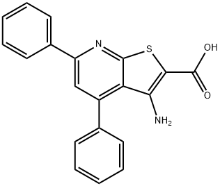 3-Amino-4,6-diphenylthieno[2,3-b]pyridine-2-carboxylic acid Struktur