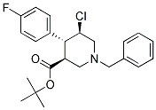 (3S,4R,5R)-1-BENZYL-5-CHLORO-4-(4-FLUORO-PHENYL)-PIPERIDINE-3-CARBOXYLIC ACID TERT-BUTYL ESTER Struktur