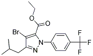 4-BROMO-3-(2-METHYLPROPYL)-1-[4-(TRIFLUOROMETHYL)PHENYL]-1H-PYRAZOLE-5-CARBOXYLIC ACID ETHYL ESTER Struktur