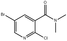 5-BROMO-2-CHLORO-N,N-DIMETHYL-3-PYRIDINECARBOXAMIDE Struktur