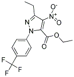 3-ETHYL-4-NITRO-1-[4-(TRIFLUOROMETHYL)PHENYL]-1H-PYRAZOLE-5-CARBOXYLIC ACID ETHYL ESTER Struktur