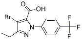 4-BROMO-3-ETHYL-1-[4-(TRIFLUOROMETHYL)PHENYL]-1H-PYRAZOLE-5-CARBOXYLIC ACID Struktur