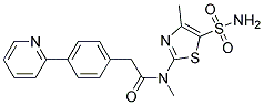 N-[5-(Aminosulfonyl)-4-Methyl-1,3-Thiazole-2-Yl]-N-Methyl-2-[4-(2-Pyridinyl)Phenyl]Acetamide Struktur