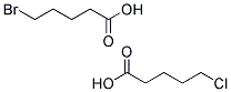 5-Bromopentanoic acid / 5-Chloropentanoic acid Struktur