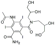 5-Acetamido-2,4,6-tri iodo-N,N-Bis(2,3-Dihydroxy Propyl) Iso phthalamide Struktur