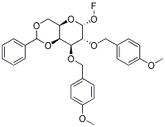 FLUORO 4,6-O-BENZYLIDENE-2,3-DI-O-(4-METHOXYBENZYL)-A-D-GALACTOPYRANOSIDE Struktur