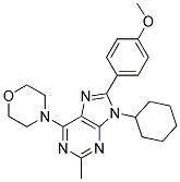 9-CYCLOHEXYL-8-(4-METHOXYPHENYL)-2-METHYL-6-MORPHOLINO-9H-PURINE Struktur