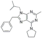 8-BENZYL-9-ISOBUTYL-2-METHYL-6-(PYRROLIDIN-1-YL)-9H-PURINE Struktur