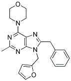 8-BENZYL-9-((FURAN-2-YL)METHYL)-2-METHYL-6-MORPHOLINO-9H-PURINE Struktur