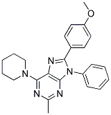 8-(4-METHOXYPHENYL)-2-METHYL-9-PHENYL-6-(PIPERIDIN-1-YL)-9H-PURINE Struktur