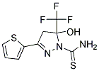 5-HYDROXY-3-(THIEN-2-YL)-1-THIOCARBAMOYL-5-TRIFLUOROMETHYL-2-PYRAZOLINE Struktur