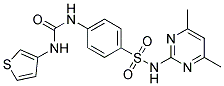 N-(4,6-DIMETHYL-2-PYRIMIDINYL)-4-{[(3-THIENYLAMINO)CARBONYL]AMINO}BENZENESULFONAMIDE Struktur