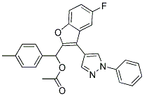 ACETIC ACID [5-FLUORO-3-(1-PHENYL-1H-PYRAZOL-4-YL)-BENZOFURAN-2-YL]-P-TOLYL-METHYL ESTER Struktur