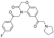 4-[2-(4-FLUORO-PHENYL)-2-OXO-ETHYL]-6-(2-PYRROLIDIN-1-YL-ACETYL)-4H-BENZO[1,4]OXAZIN-3-ONE Struktur