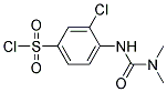 3-CHLORO-4-(3,3-DIMETHYL-UREIDO)-BENZENESULFONYLCHLORIDE Struktur