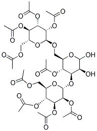 4-O-ACETYL-3,6-DI-O-(2,3,4,6-TETRA-O-ACETYL-A-D-MANNOPYRANOSYL)-D-MANNOPYRANOSE Struktur