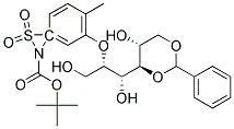 4,6-O-BENZYLIDENE-N-(TERT-BUTOXYCARBONYL)-2-O-(4-TOLUENESULFONYL)-1,5-IMINO-D-GLUCITOL Struktur