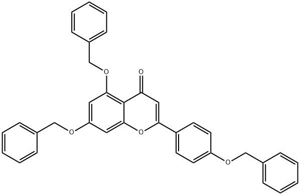 5,7-BIS-(BENZYLOXY)-2-(4-(BENZYLOXY)PHENYL)-4H-CHROMEN-4-ONE Struktur