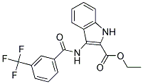 ETHYL 3-[3-(TRIFLUOROMETHYL)BENZAMIDO]-1H-INDOLE-2-CARBOXYLAT Struktur