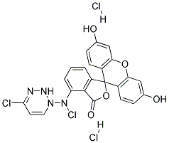 Dichlorotriazinylaminofluorescein dihydrochloride Struktur