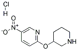 5-Nitro-2-(piperidin-3-yloxy)pyridine hydrochloride Struktur