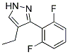 3-(2,6-DIFLUOROPHENYL)-4-ETHYL-1H-PYRAZOLE Struktur