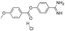 4'-amidinophenyl 4-methoxybenzoate hcl Struktur