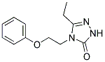 5-ethyl-4-(2-phenoxyethyl)-2,4-dihydro[1,2,4]-triazol-3-one Struktur