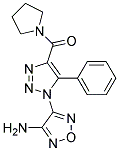 3-Amino-4-[5-phenyl-4-(pyrrolidin-1-ylcarbonyl)-1H-1,2,3-triazol-1-yl]-1,2,5-oxadiazole Struktur