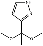 5-(1,1-Dimethoxyethyl)-1H-pyrazole Struktur