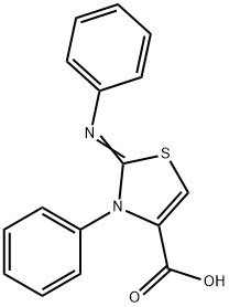 3-PHENYL-2-(PHENYLIMINO)-1,3-THIAZOLE-4(3H)-CARBOXYLIC ACID, 952182-42-2, 結(jié)構(gòu)式