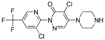 4-Chloro-2-[3-chloro-5-(trifluoromethyl)pyridin-2-yl]-5-piperazino-3(2H)-pyridazinone Struktur