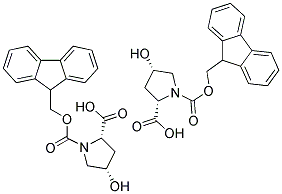 Fmoc-(2R,4R)-(+)-4-hydroxypyrrolidine-2-carboxylic acid (Fmoc-cis-4-hydroxy-D-proline)
 Struktur