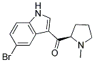 (5-BROMO-1H-INDOL-3-YL)-((R)-1-METHYL-PYRROLIDIN-2-YL)-METHANONE Struktur