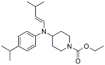 4-[(4-ISOPROPYL-PHENYL)-((E)-3-METHYL-BUT-1-ENYL)-AMINO]-PIPERIDINE-1-CARBOXYLIC ACID ETHYL ESTER Struktur