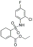 6-(2-CHLORO-4-FLUORO-PHENYLSULFAMOYL)-CYCLOHEX-1-ENECARBOXYLIC ACID ETHYL ESTER Struktur