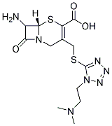 7-amino-3-[1-(2-n,n-dimethylaminoethyl)-1h-tetrazol-5-yl]thiomethyl-3-cephem-4-carboxylic acid Struktur