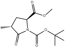 METHYL (2S,4R)-1-(TERT-BUTOXYCARBONYL)-4-METHYLPYROGLUTAMATE Struktur