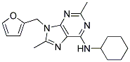 N-CYCLOHEXYL-9-((FURAN-2-YL)METHYL)-2,8-DIMETHYL-9H-PURIN-6-AMINE Struktur