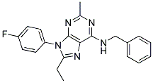 N-BENZYL-8-ETHYL-9-(4-FLUOROPHENYL)-2-METHYL-9H-PURIN-6-AMINE Struktur